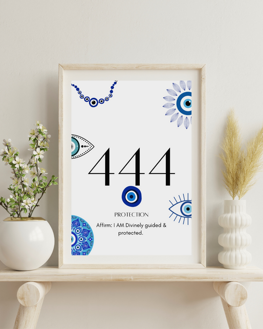 444 Angel number - Affirmation Print