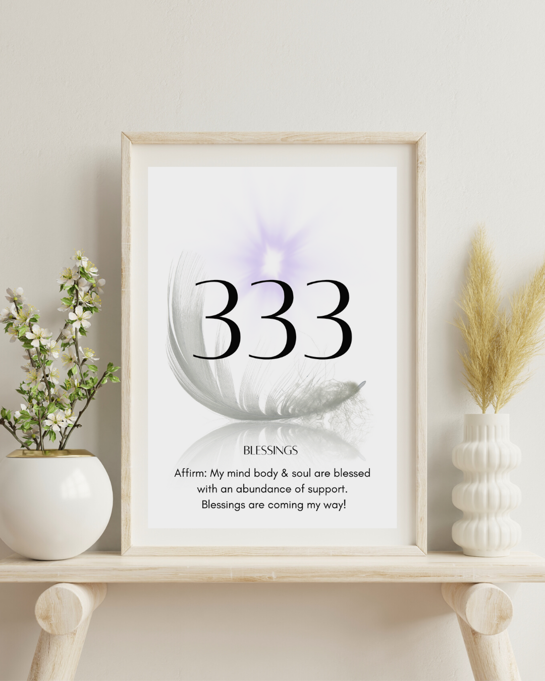 333 Angel Number- Affirmation Print A4