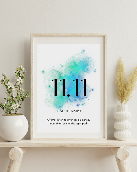 11.11 Angel Number- Affirmation Print A4