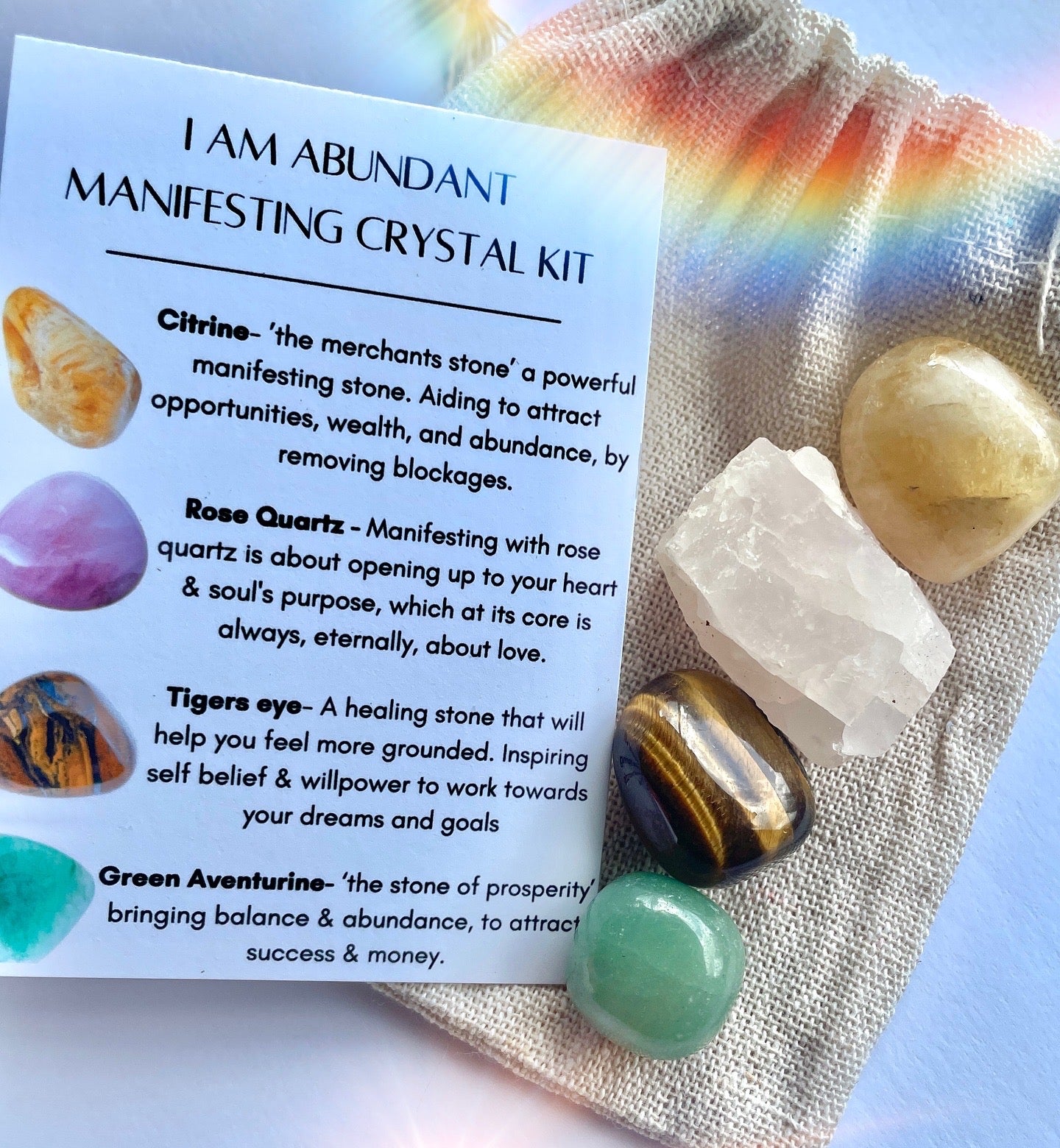 I AM Abundant - Manifesting Crystal Kit