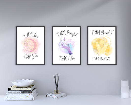 I AM affirmation prints- set of 3