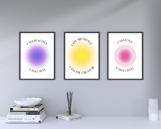 Affirmation Aura Prints - Set of 3